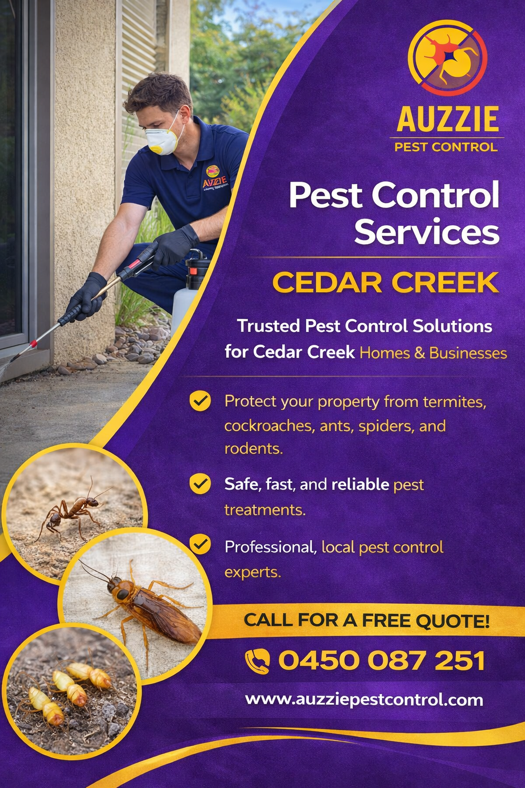 Pest Control Services Cedar Creek - Auzzie Pest Control