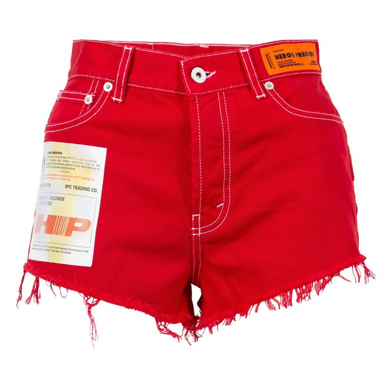Heron Preston Garment Dyed Shorts Red | Heron Preston